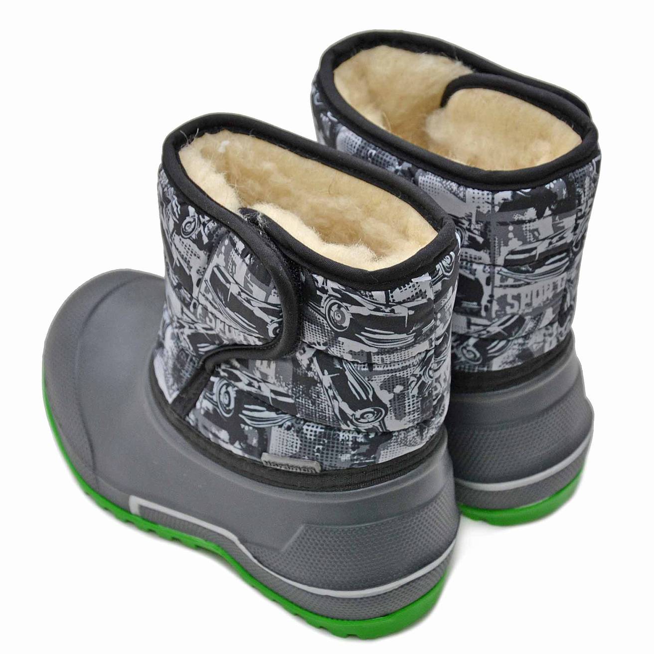 Сноубутсы Nordman Cross из ЭВА+ТЭП серый/зеленый - фото 6