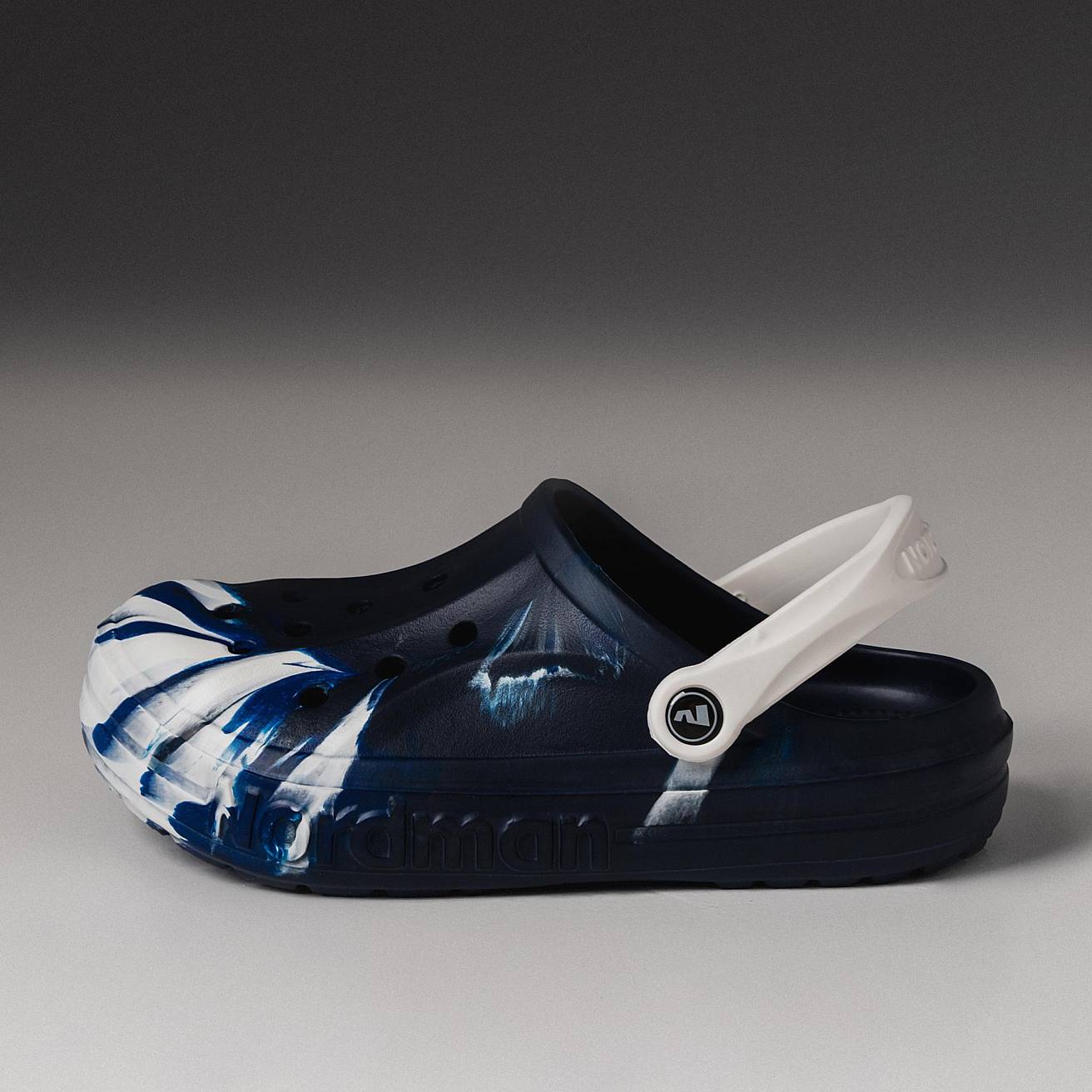 Сабо из ЭВА Nordman Shark цвет синий с модуляцией бело-синей - фото 3