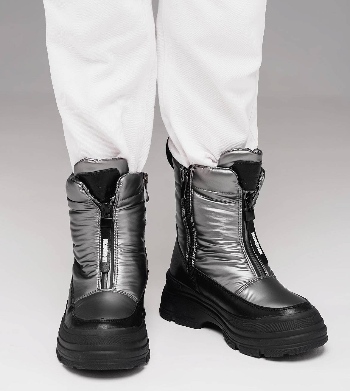 Nordman дутики детские цвет серебристый - фото 3