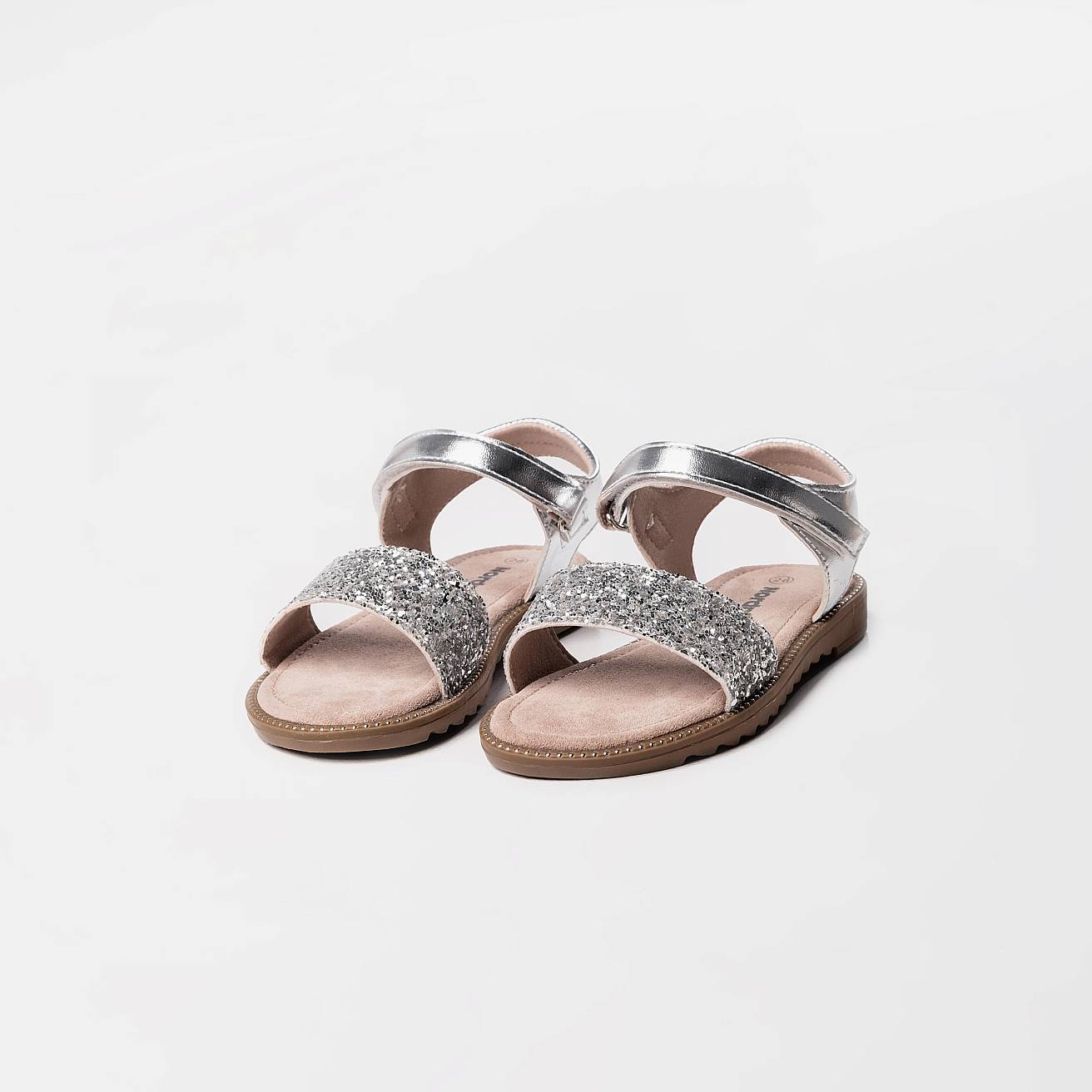 Босоножки детские летние серебряные - фото 2