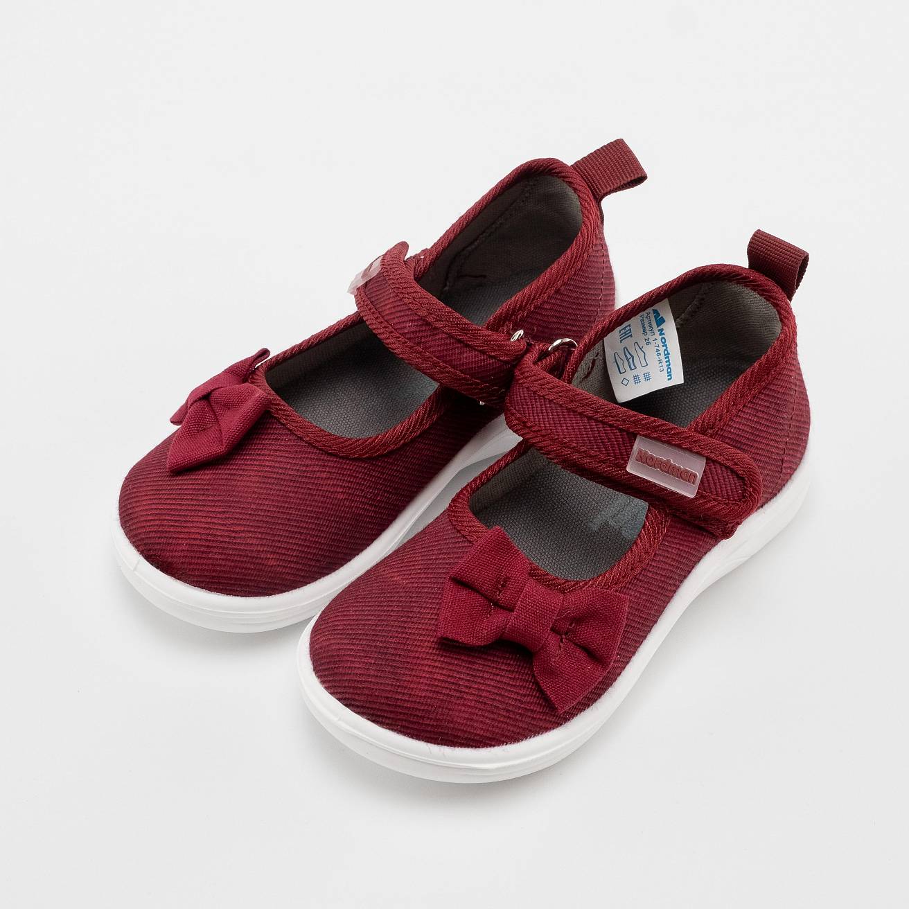 Тапочки детские Nordman Stars бордовые - фото 6