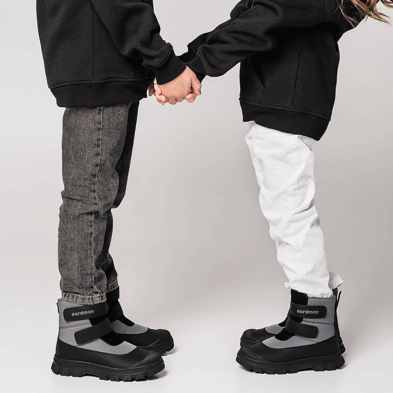 Ботинки Nordman зимние на двух липучках цвет серый - фото 5