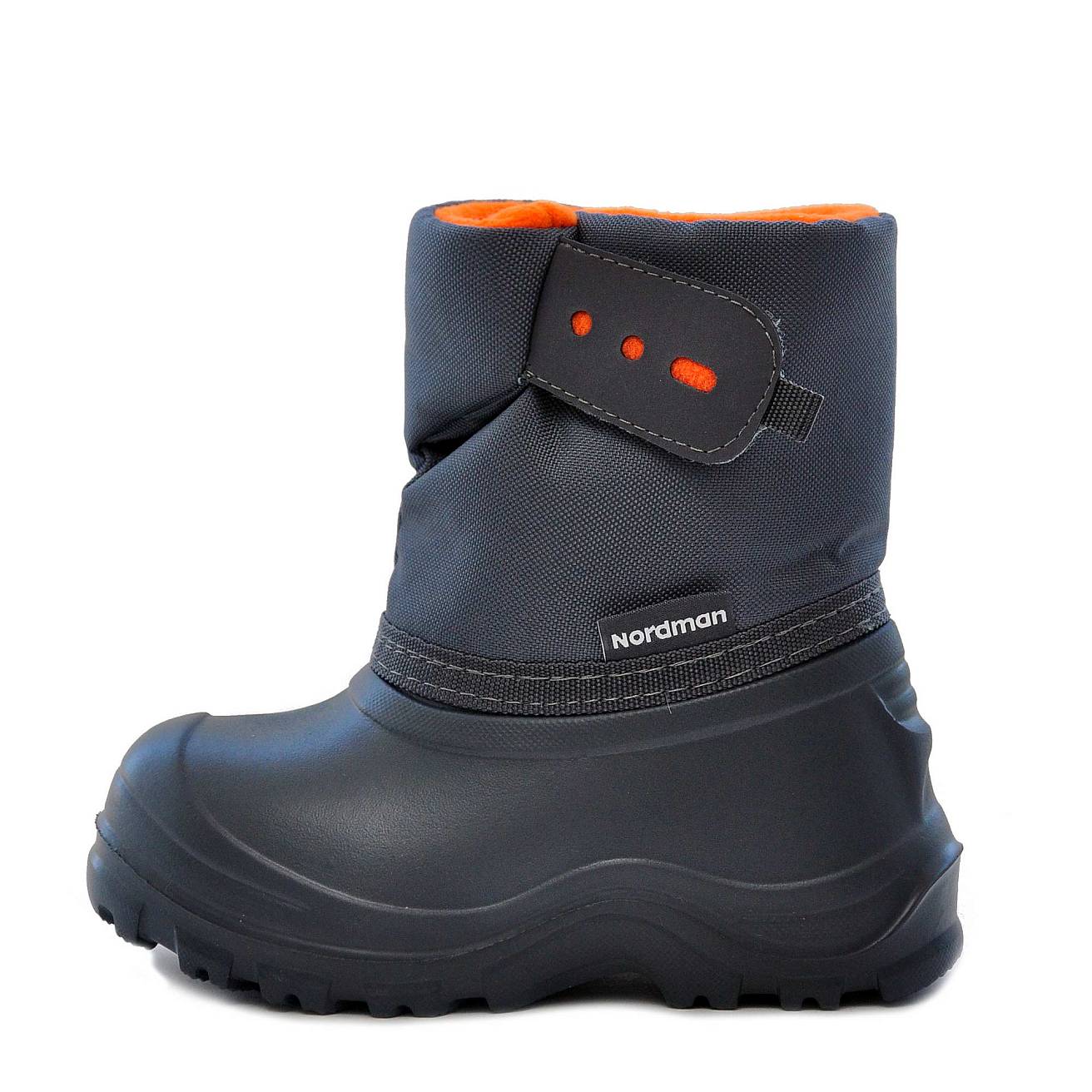 Сноубутсы Nordman Joy из ЭВА на высокой липучке Оранжевые с серым - фото 4