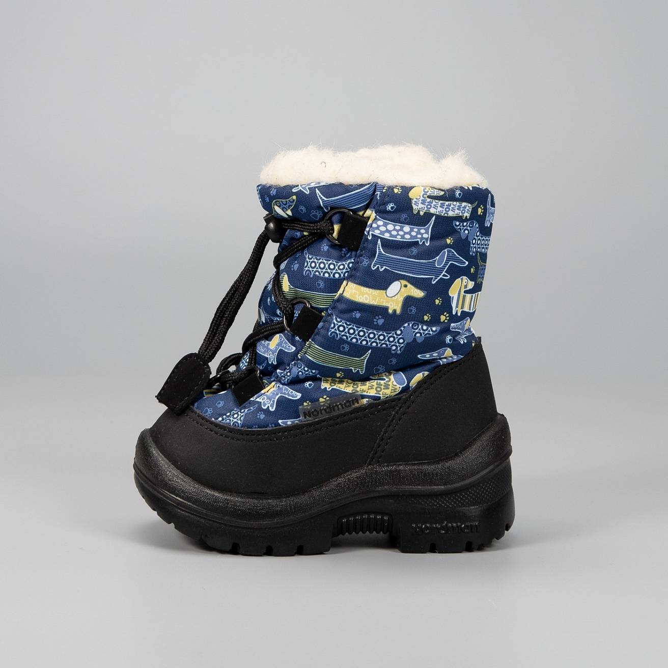 Зимние детские сапоги Nordman Mini на шнуровке синие - фото 3
