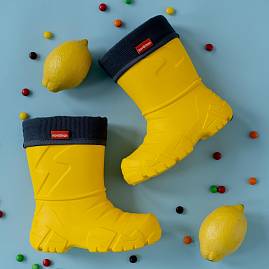 Фото Сапоги детские Nordman Kids со съемным флисовым утеплителем желтые