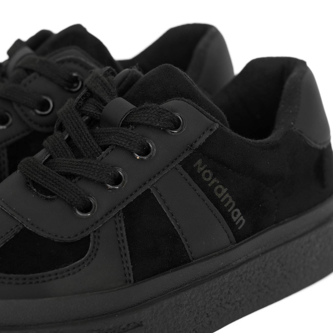 Кеды Nordman черные на шнурках цвет черный - фото 2