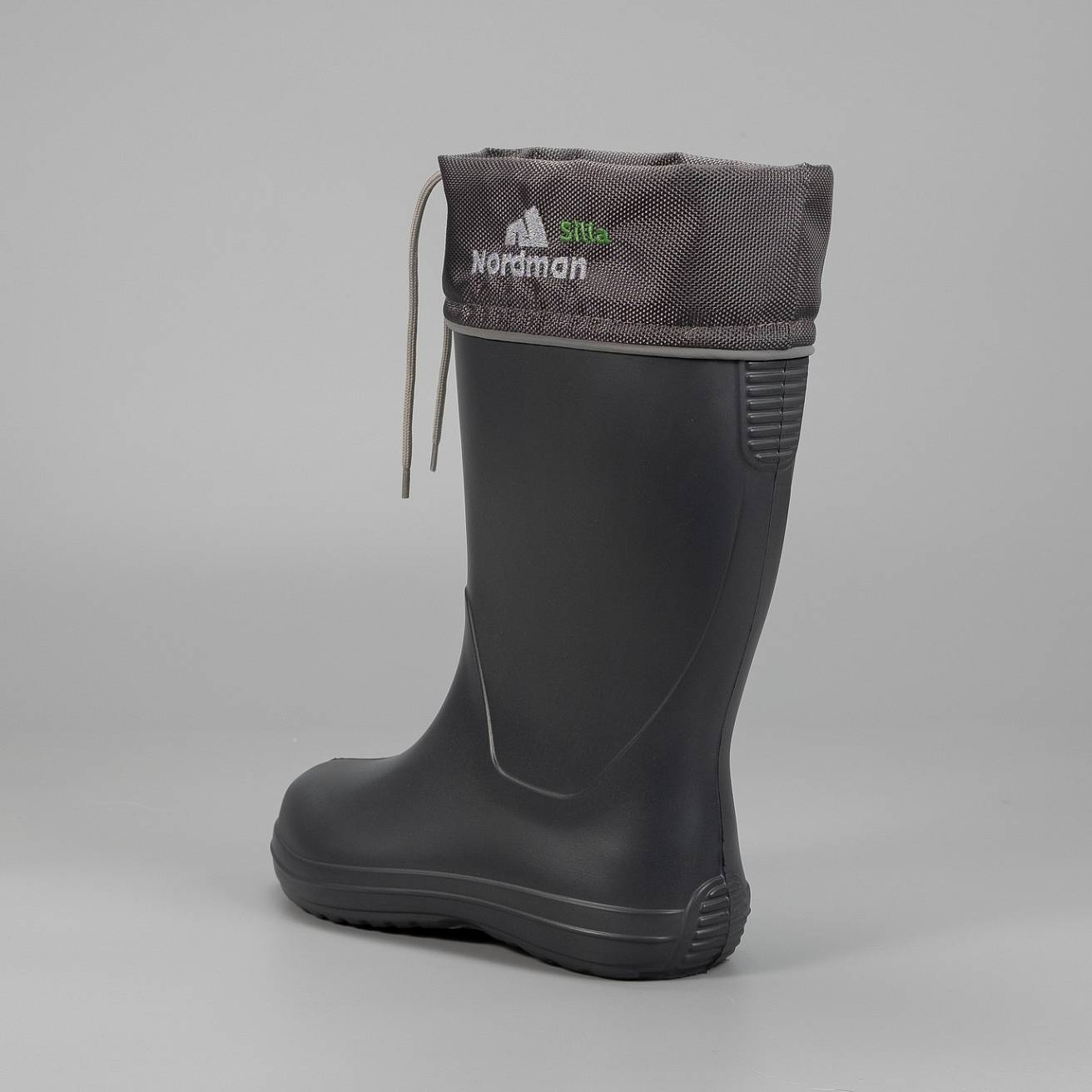 Женские сапоги Nordman Silla с мехом и манжетами темно-серые - фото 5