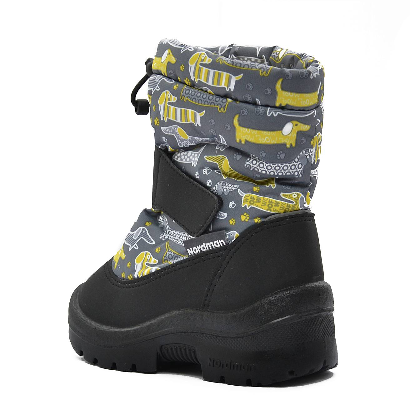Зимние детские сапоги Nordman Mini на затяжке серые BADGER DOGS - фото 4