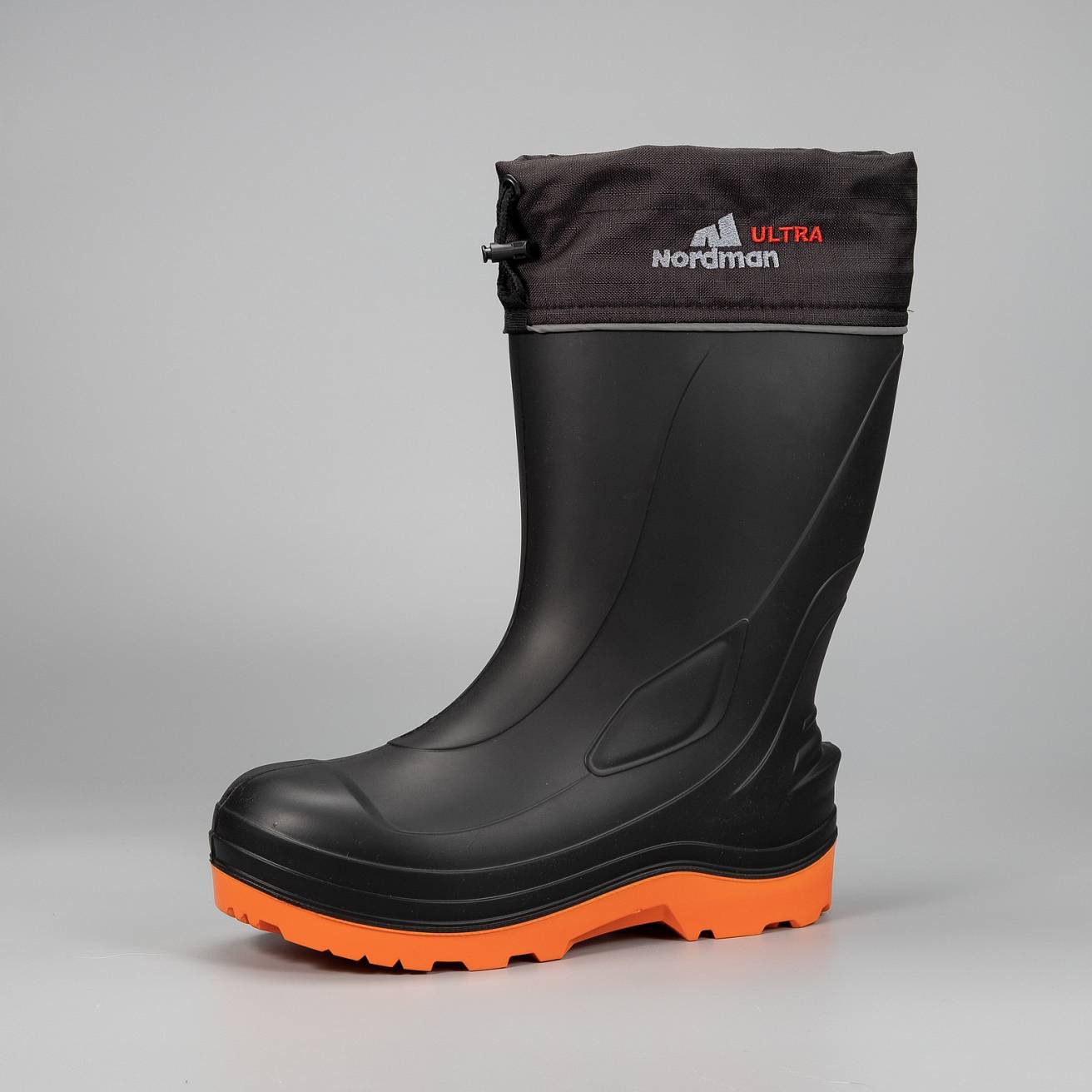 Сапоги Nordman Ultra до -70 ºС с флисовым вкладышем черные с оранжевым - фото 2