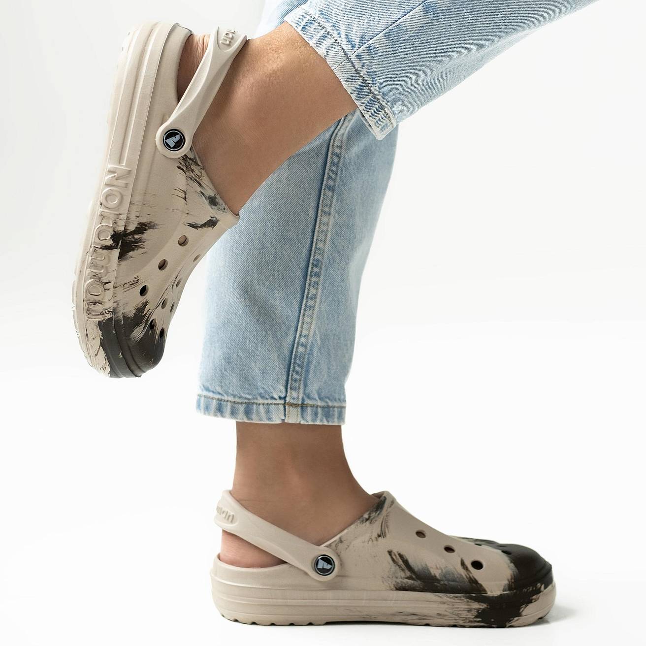 Сабо из ЭВА Nordman Shark цвет бежевый с серым - фото 3