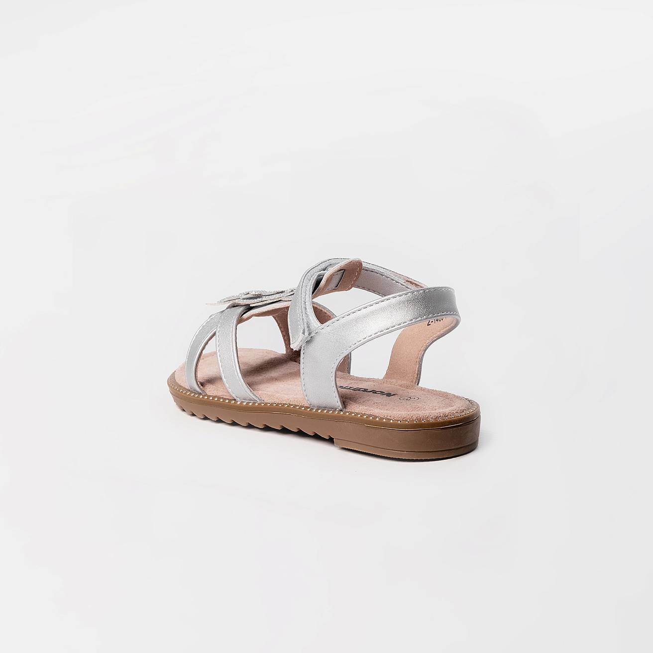 Босоножки детские летние серебряные - фото 8