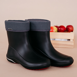 Фото Женские сапоги Nordman Kleo из ЭВА с флисовым утеплителем  черные с красным