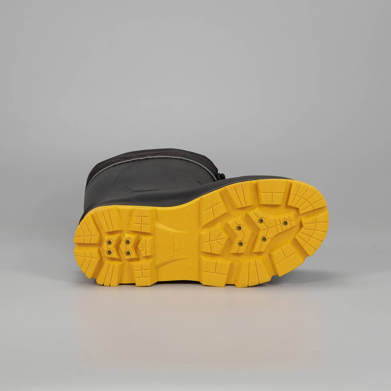 Сапоги Nordman Quaddro с защищенной подошвой ТЭП и флисовым вкладышем до -70С черные с желтым - фото 6