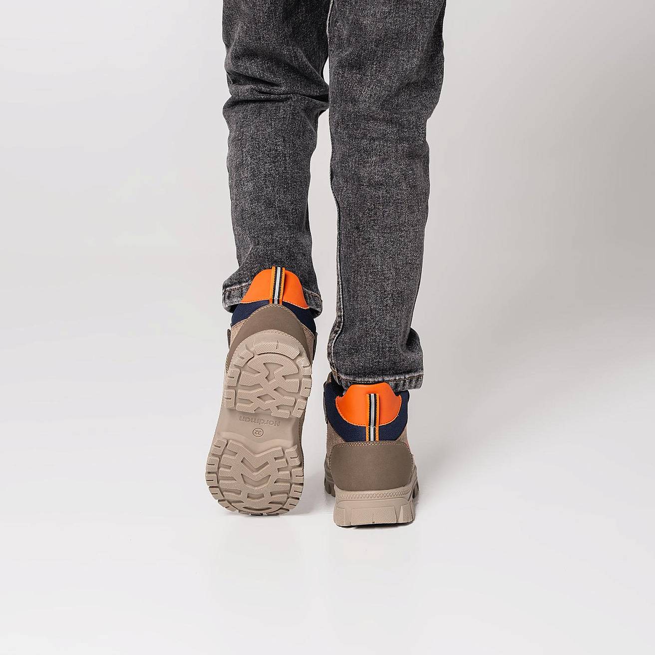 Nordman Ботинки зимние на липучке и шнурках цвет бежевый - фото 4