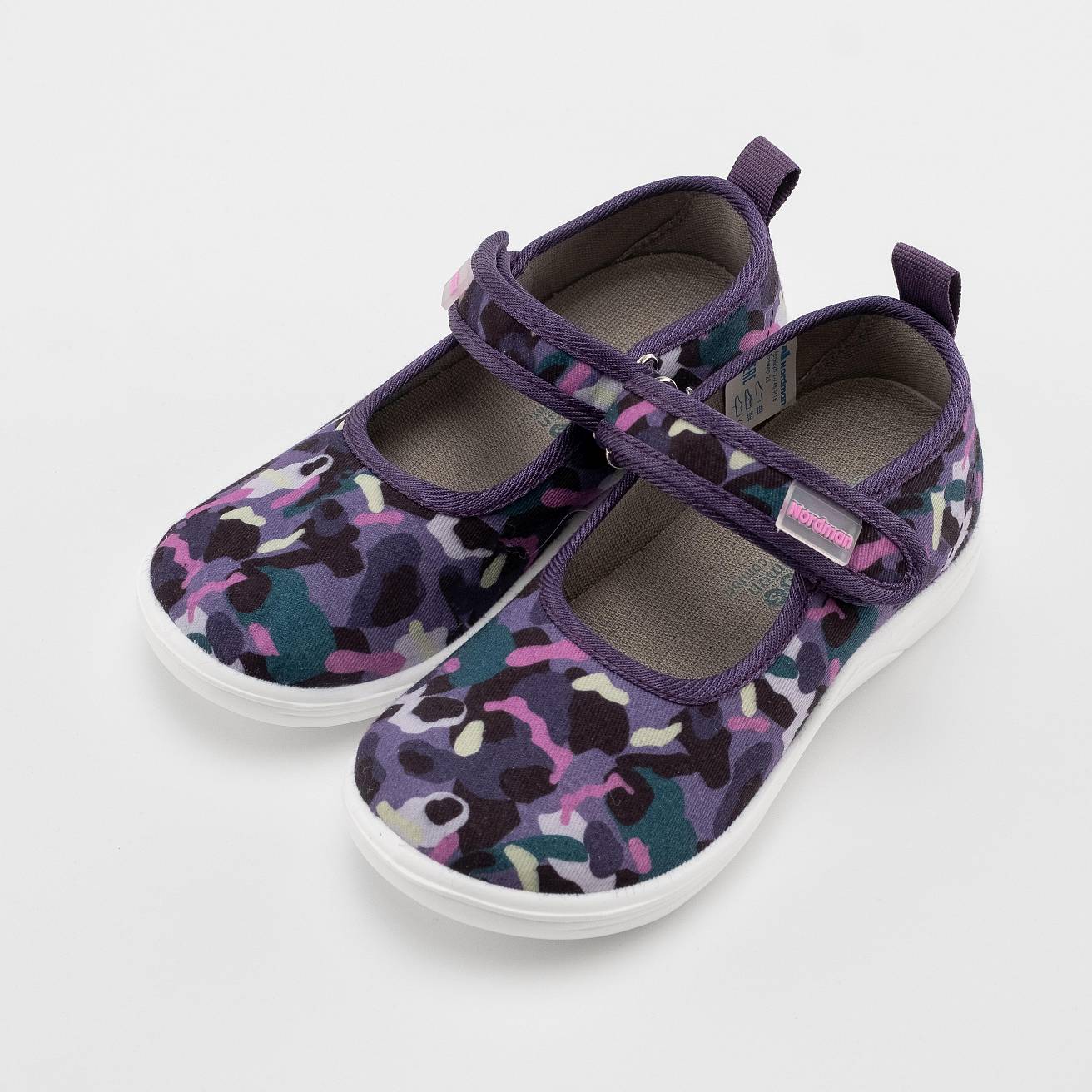 Тапочки детские Nordman Stars фиолетовые с принтом - фото 6