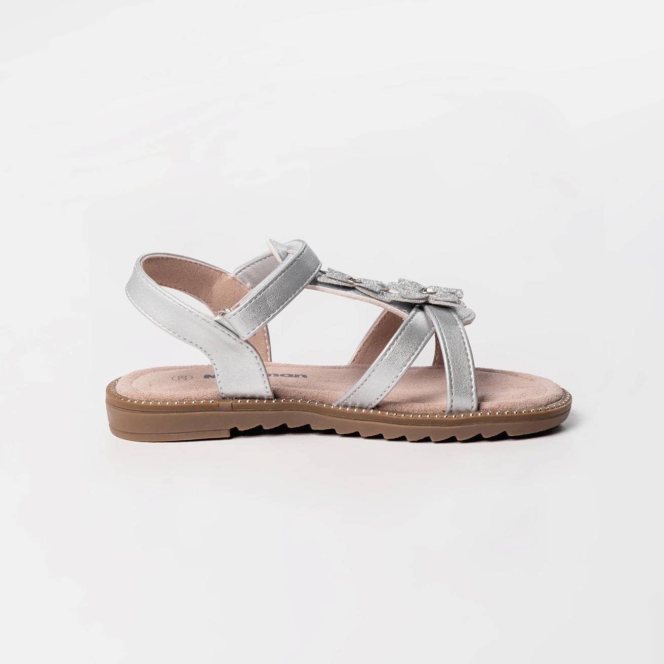 Босоножки детские летние серебряные - фото 7