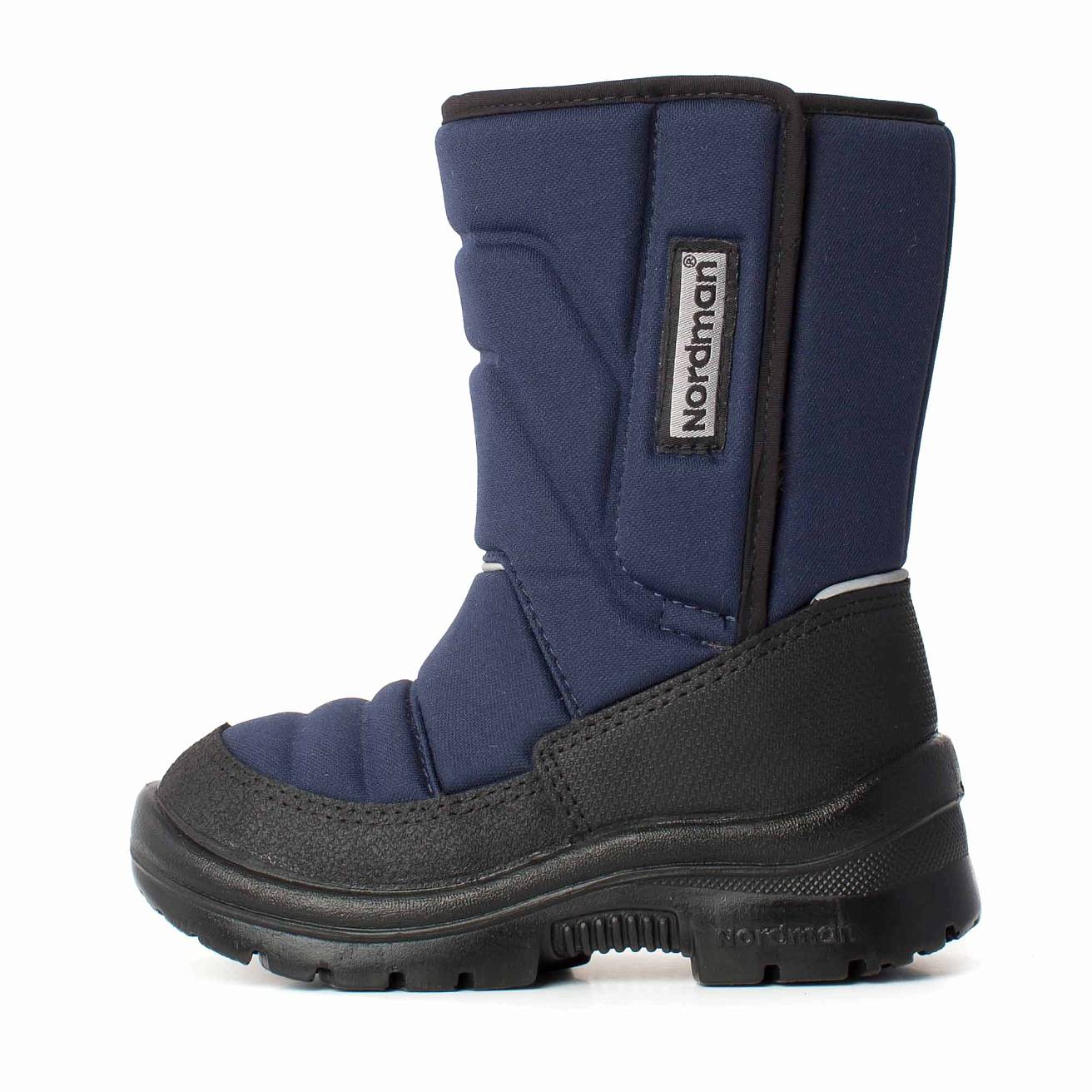 Зимние детские сапоги Nordman Lumi  на липучке темно-синие - фото 3