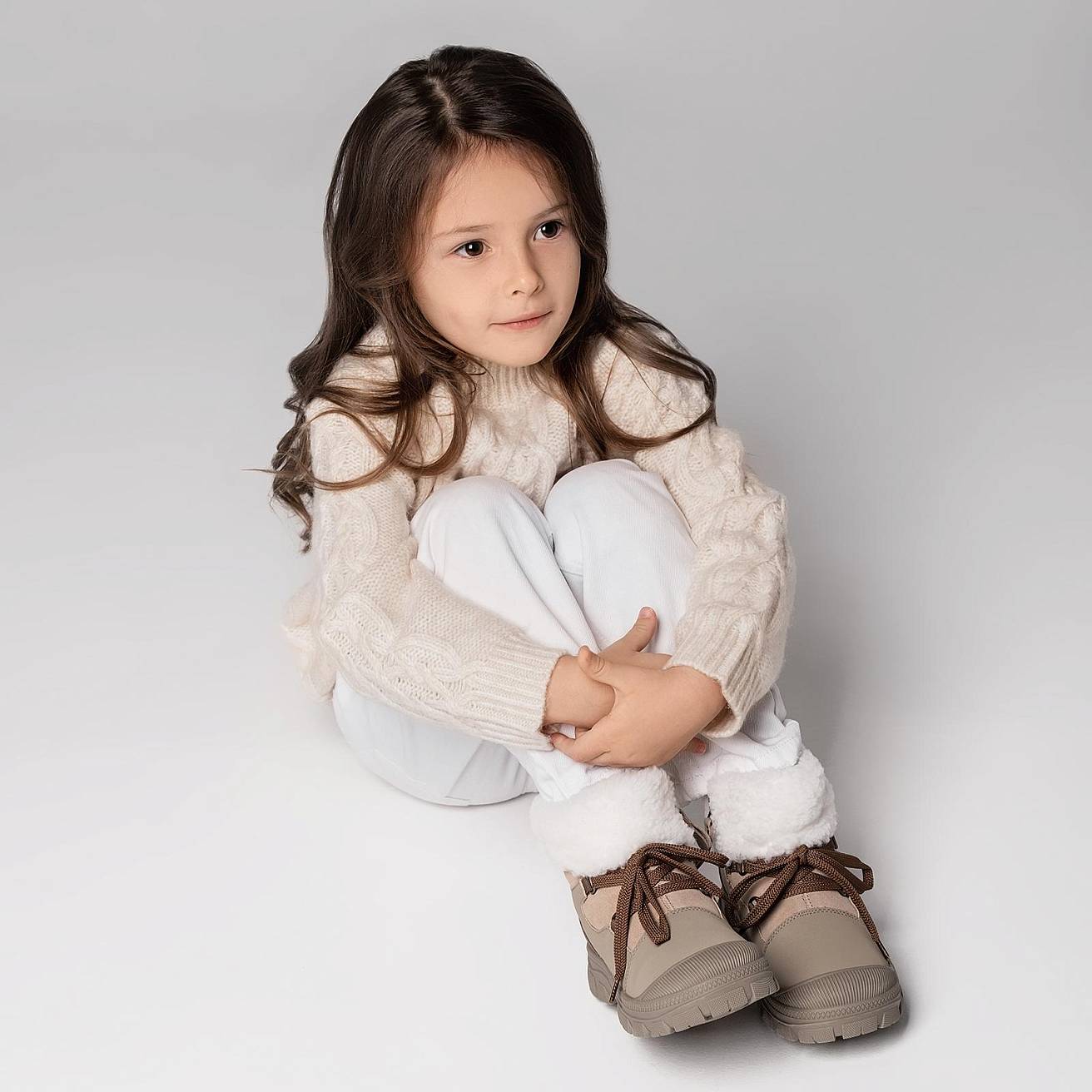 Ботинки Nordman  зимние на шнурках цвет бежевый - фото 4