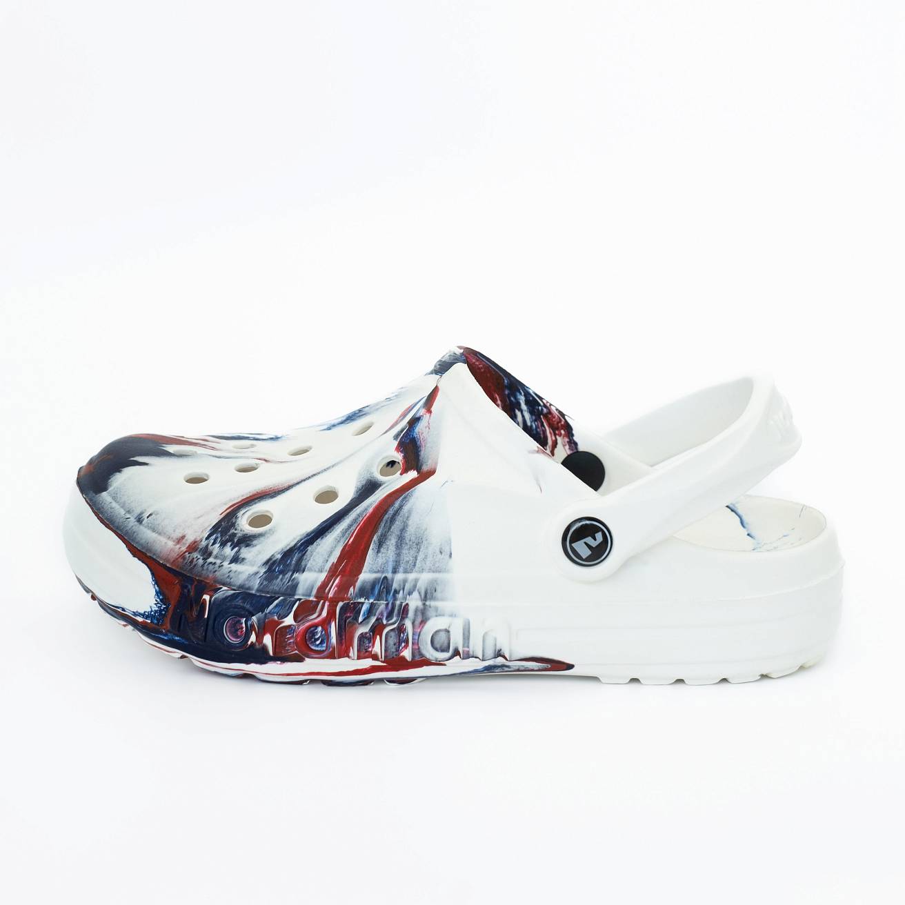 Сабо из ЭВА Nordman Shark белые с красно-синей модуляцией - фото 8