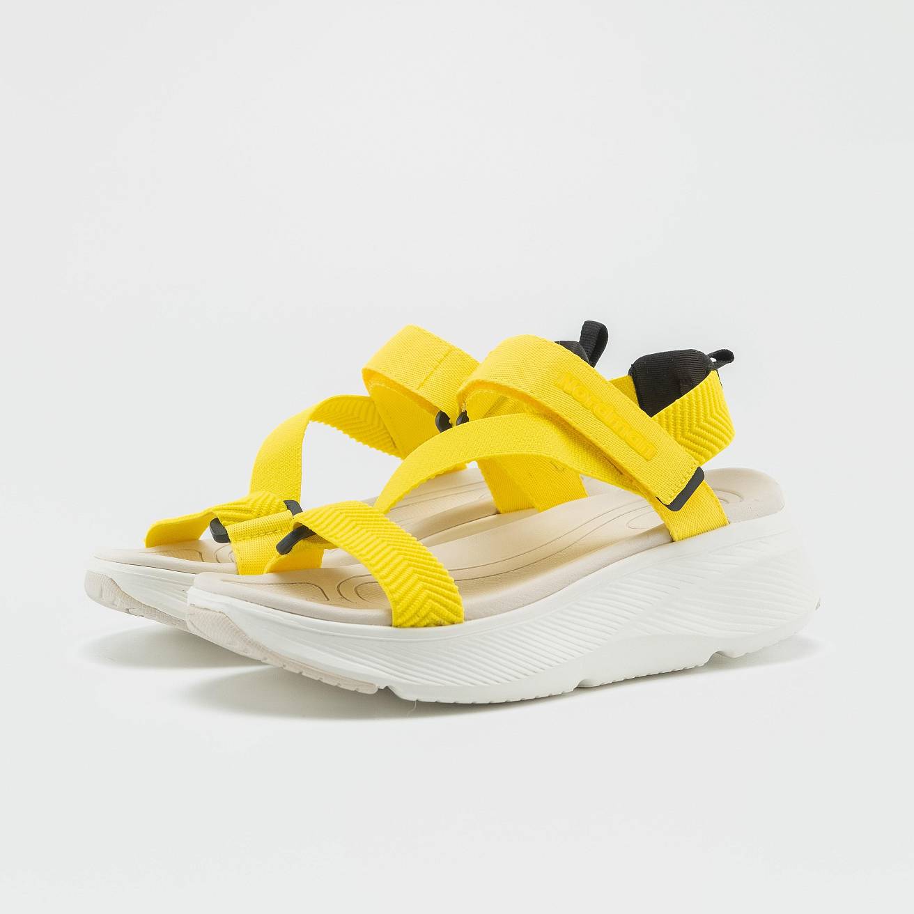 Nordman сандалии женские летние чёрно-жёлтые - фото 6