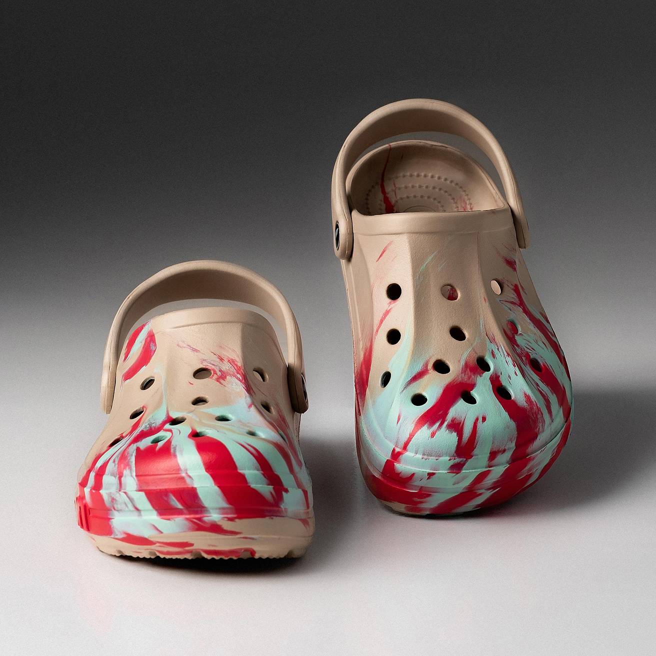 Сабо из ЭВА Nordman Shark цвет бежевый с модуляцией розовый с голубым - фото 5