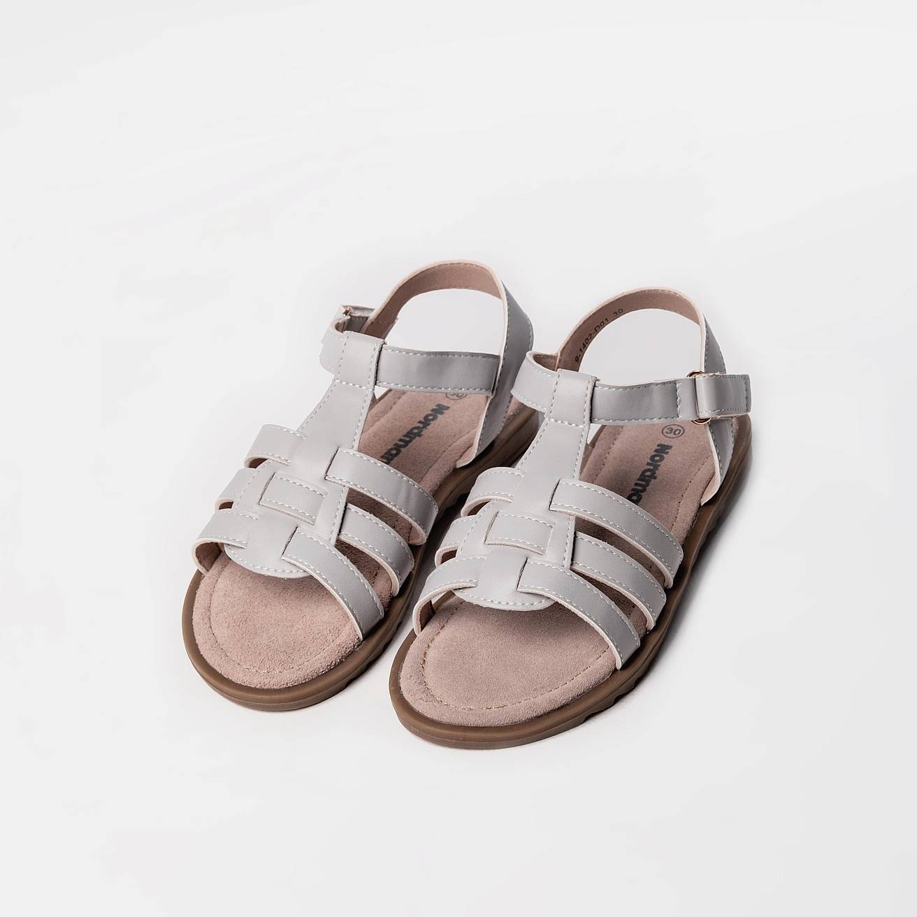 Босоножки детские летние серые - фото 4