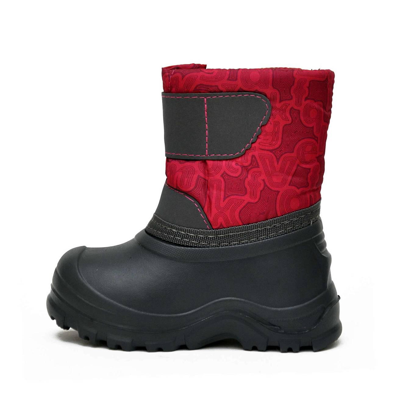 Сноубутсы Nordman Joy из ЭВА на липучке малиновые с серой подошвой - фото 5