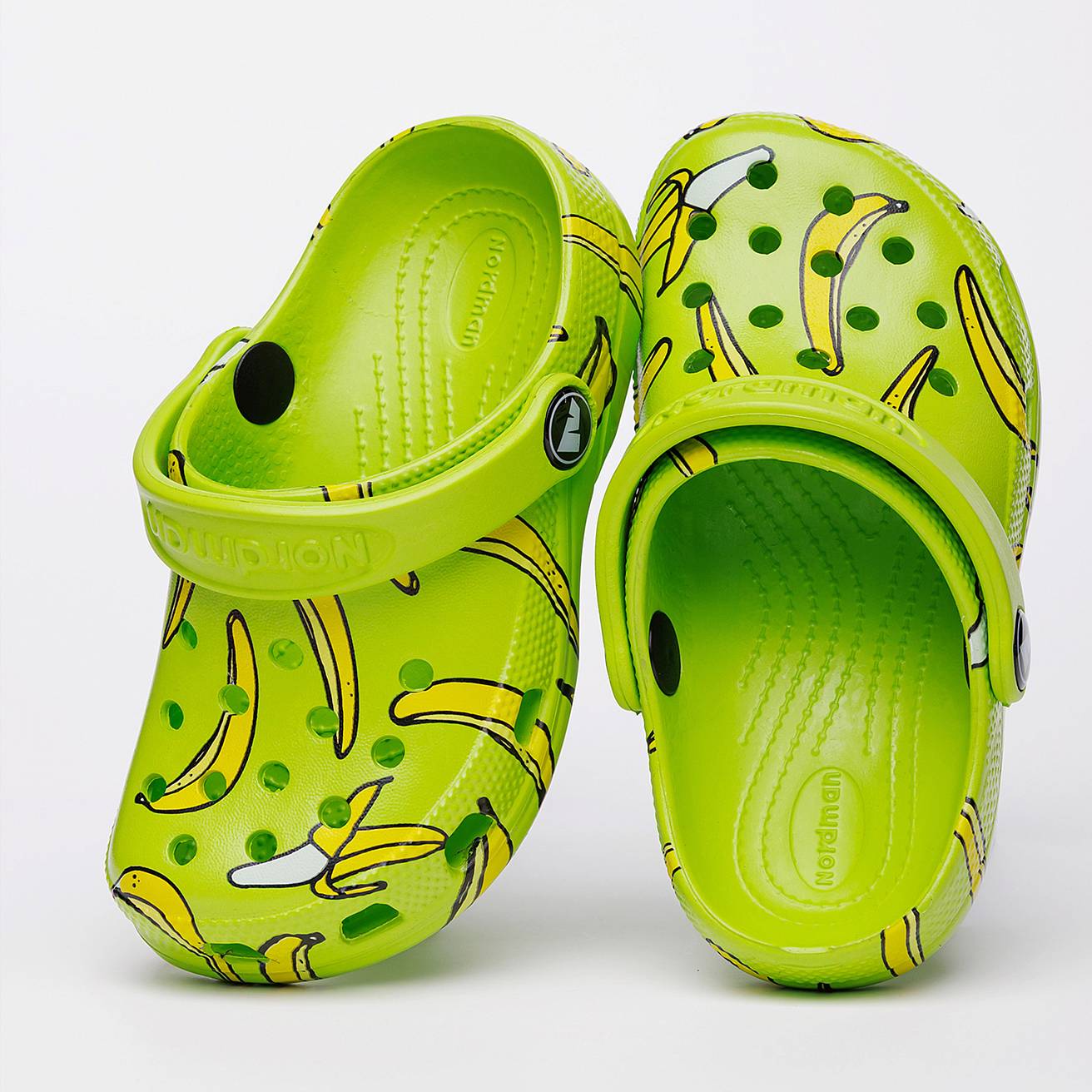 Сабо из ЭВА Nordman Schlöps лайм с принтом бананы - фото 4
