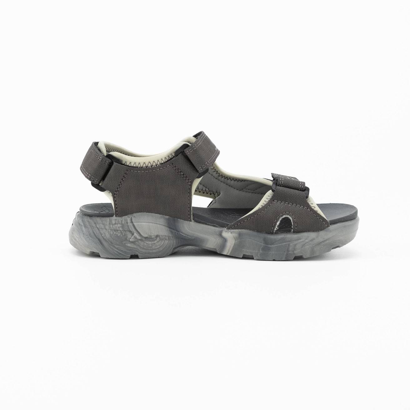 Детские летние сандалии cерые с зеленым - фото 6