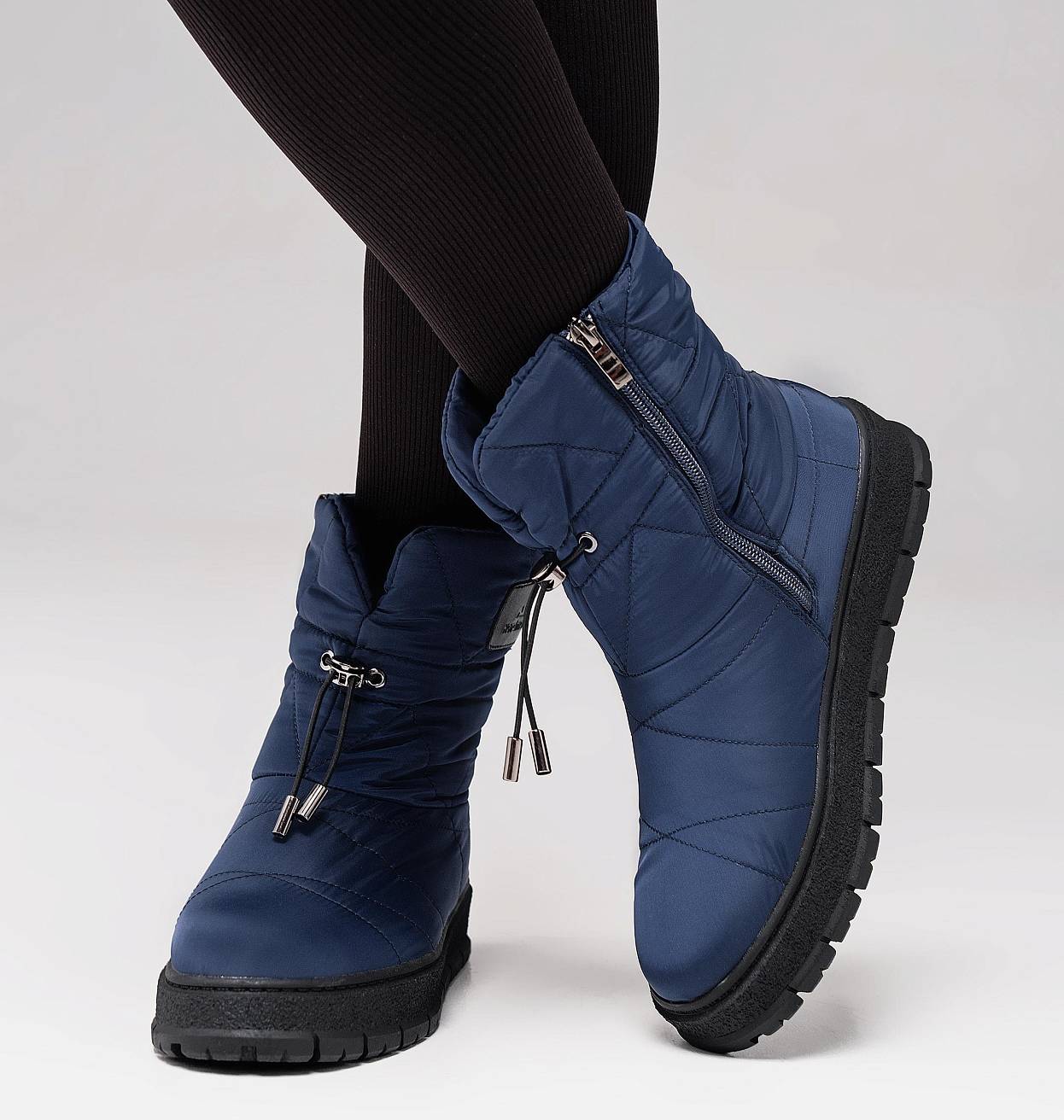 Nordman дутики с резинкой -затяжкой цвет темно-синий - фото 2