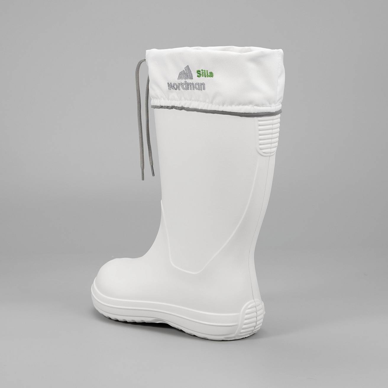 Женские сапоги Nordman Silla с мехом и манжетами  белые - фото 3