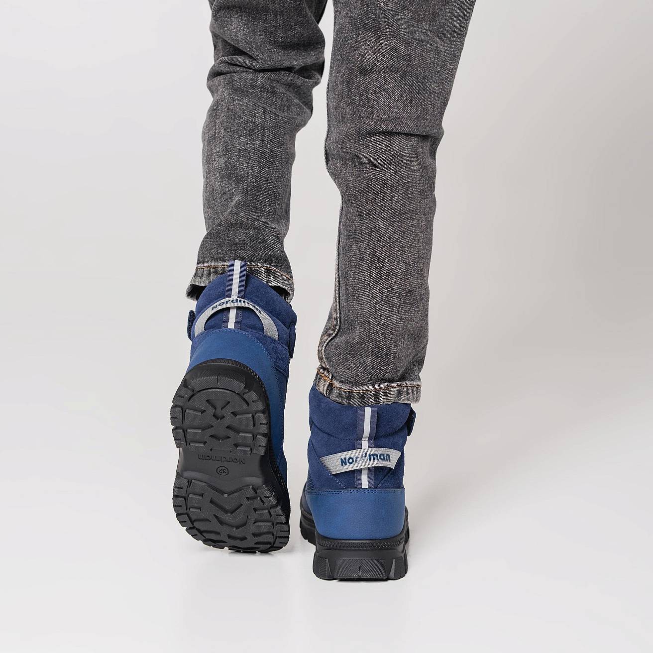 Ботинки Nordman зимние на липучке и шнурках цвет синий - фото 3
