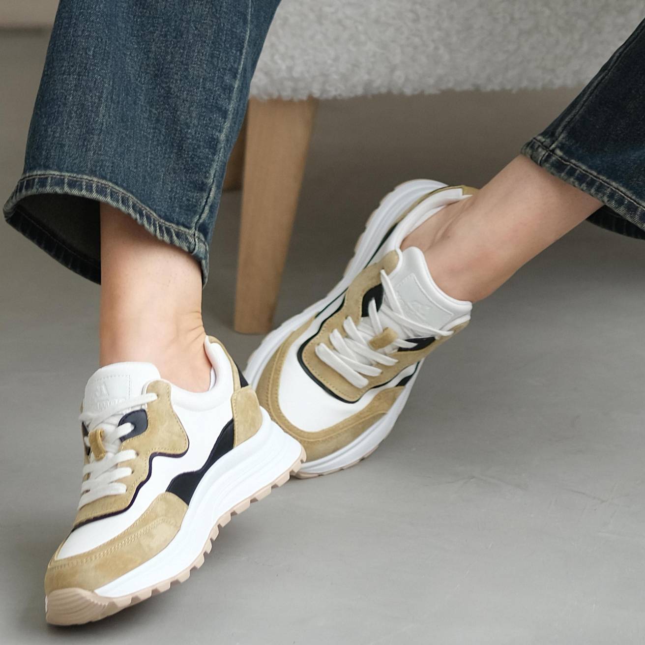 Кроссовки Nordman женские цвет жёлто-белые - фото 3