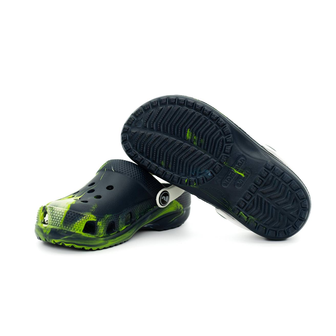 Сабо из ЭВА Nordman Schlöps синие с модуляцией бело-зеленая - фото 4