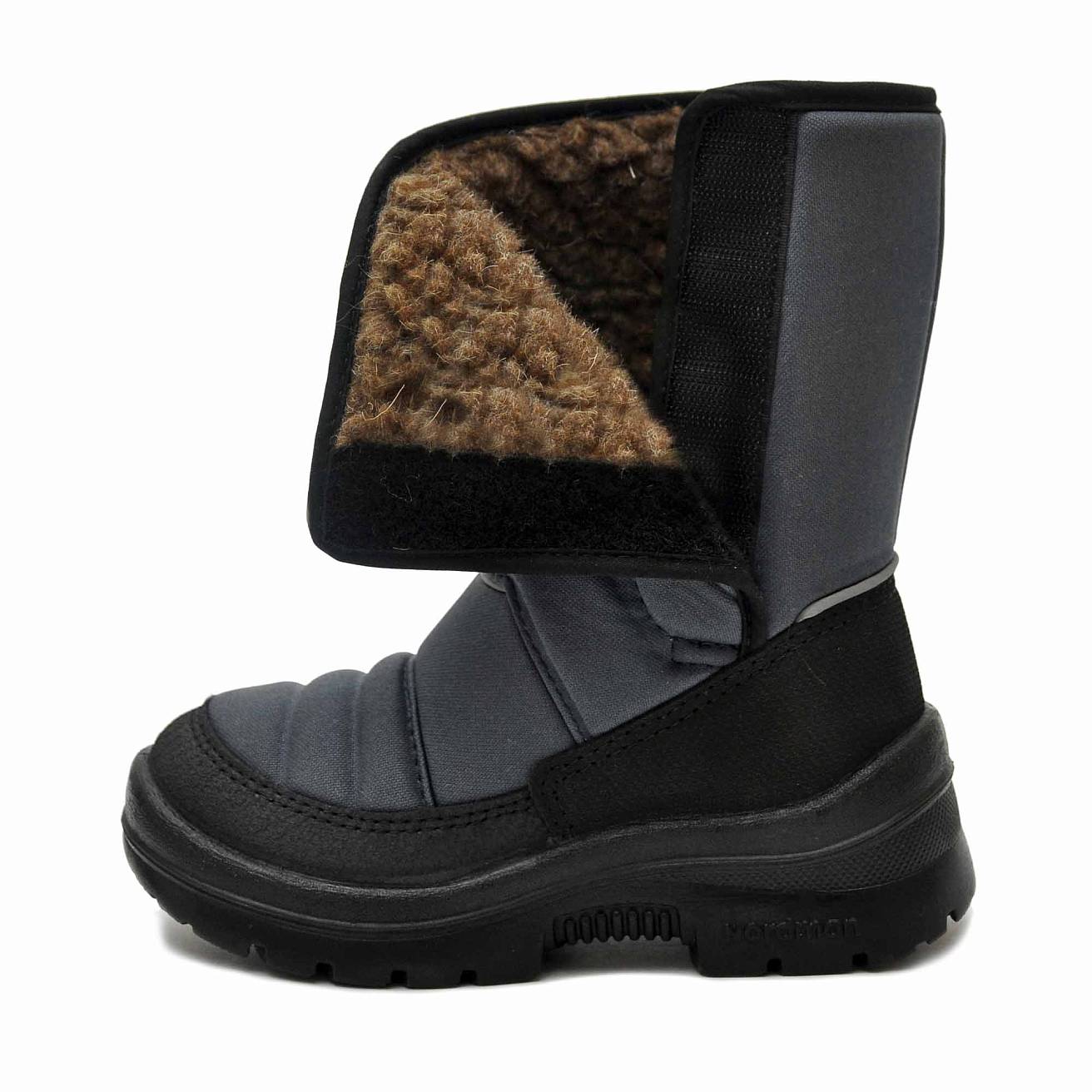 Зимние детские сапоги Nordman Lumi на липучке серые - фото 6