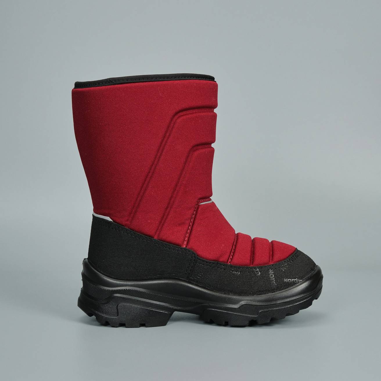 Зимние детские сапоги Nordman Lumi на липучке бордовые - фото 3