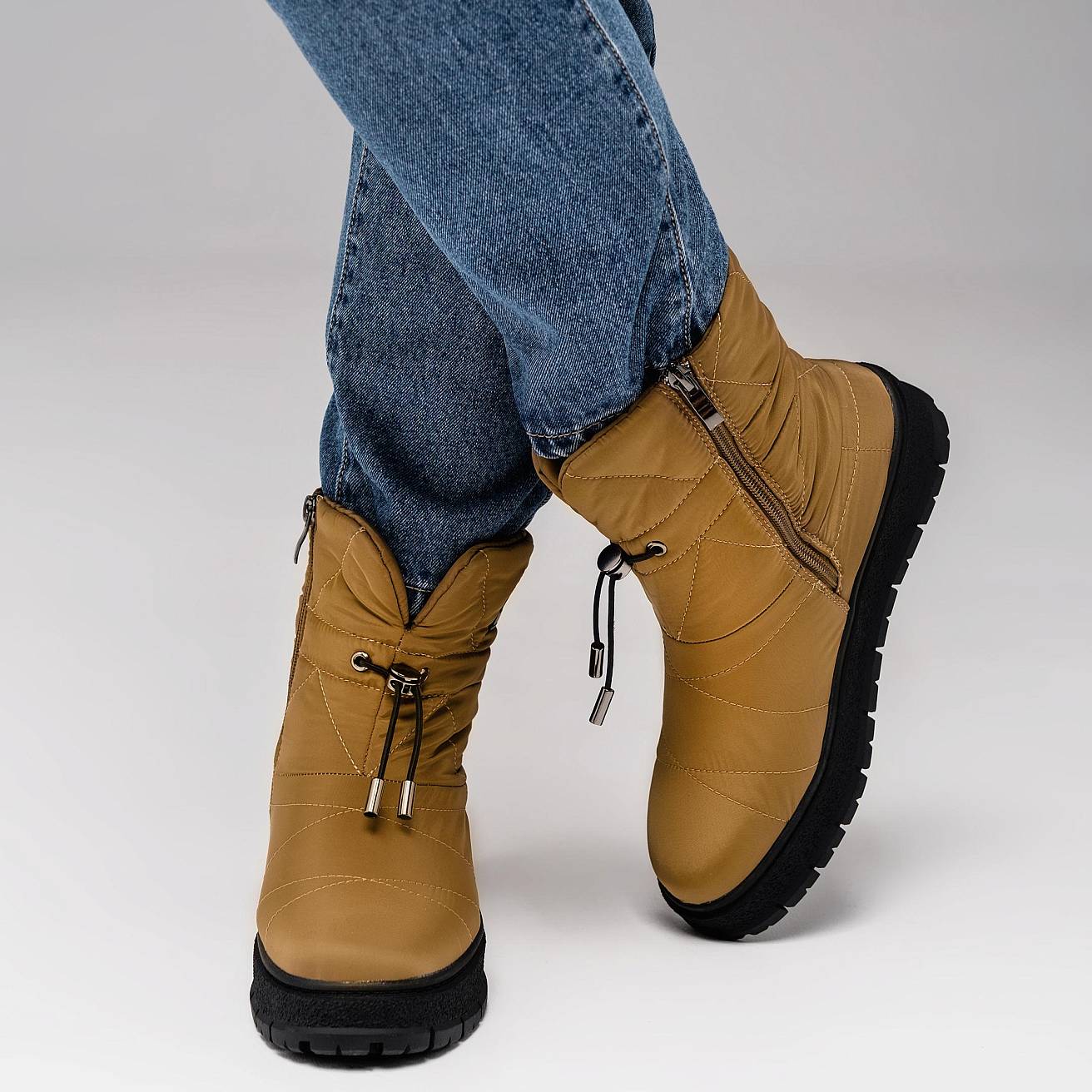 Nordman дутики с резинкой -затяжкой цвет горчичный - фото 3