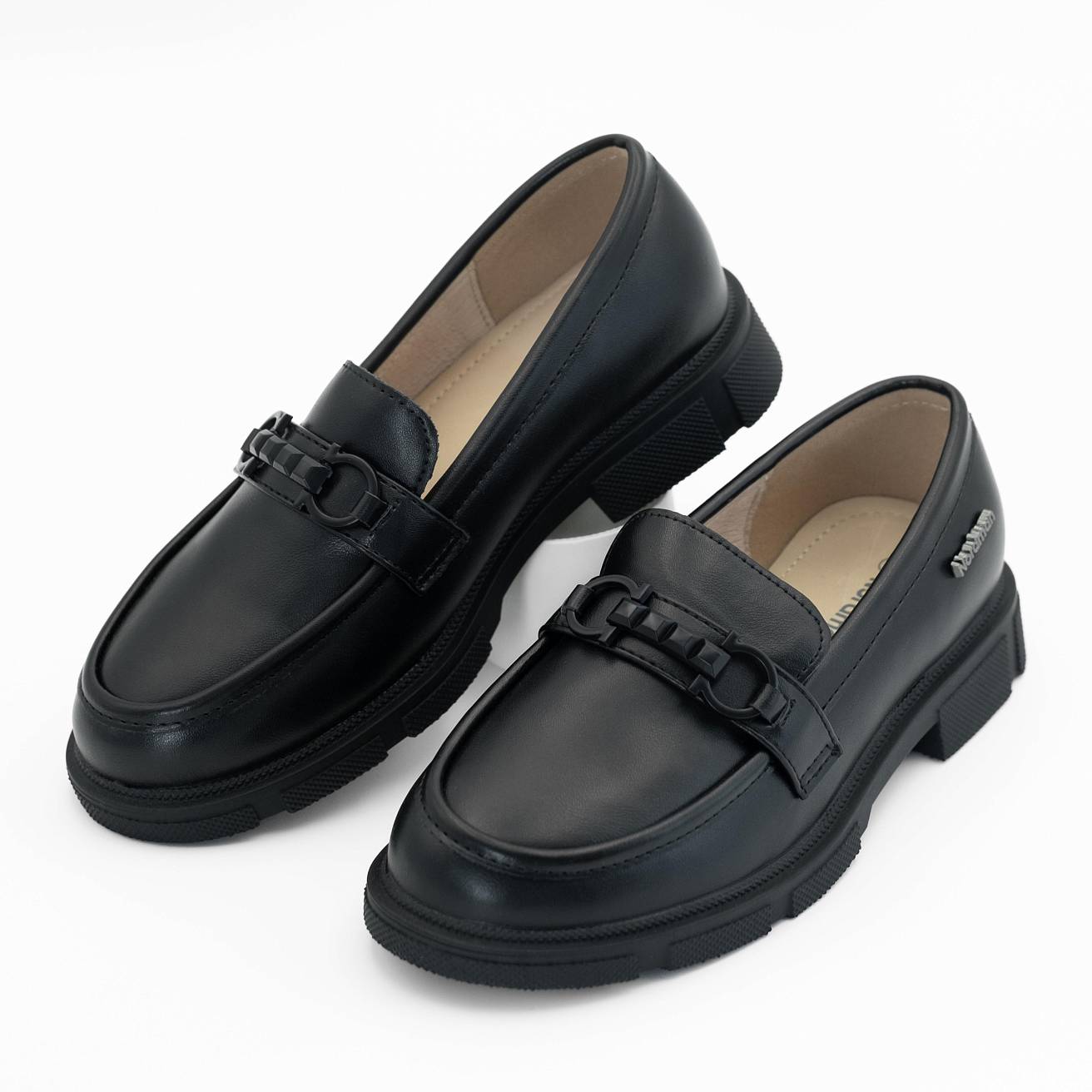 Лоферы Nordman для девочек цвет черный - фото 4