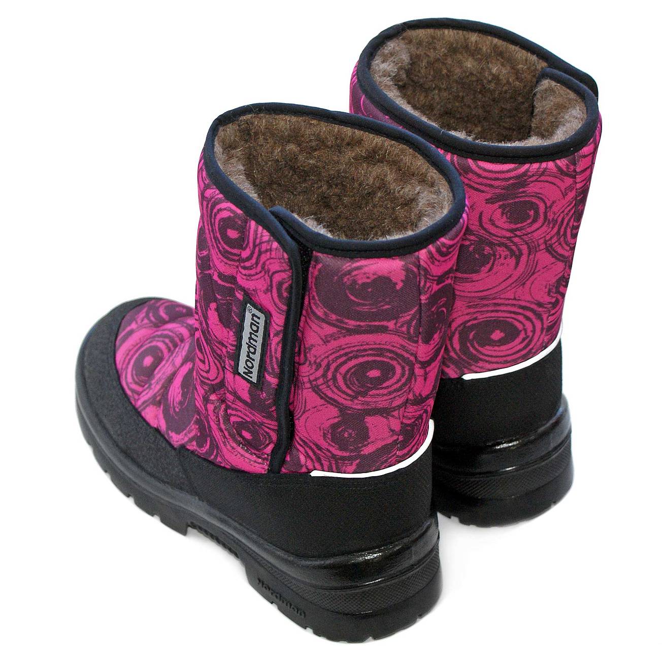 Зимние детские сапоги Nordman Lumi  на липучке KRUGI PINK - фото 6