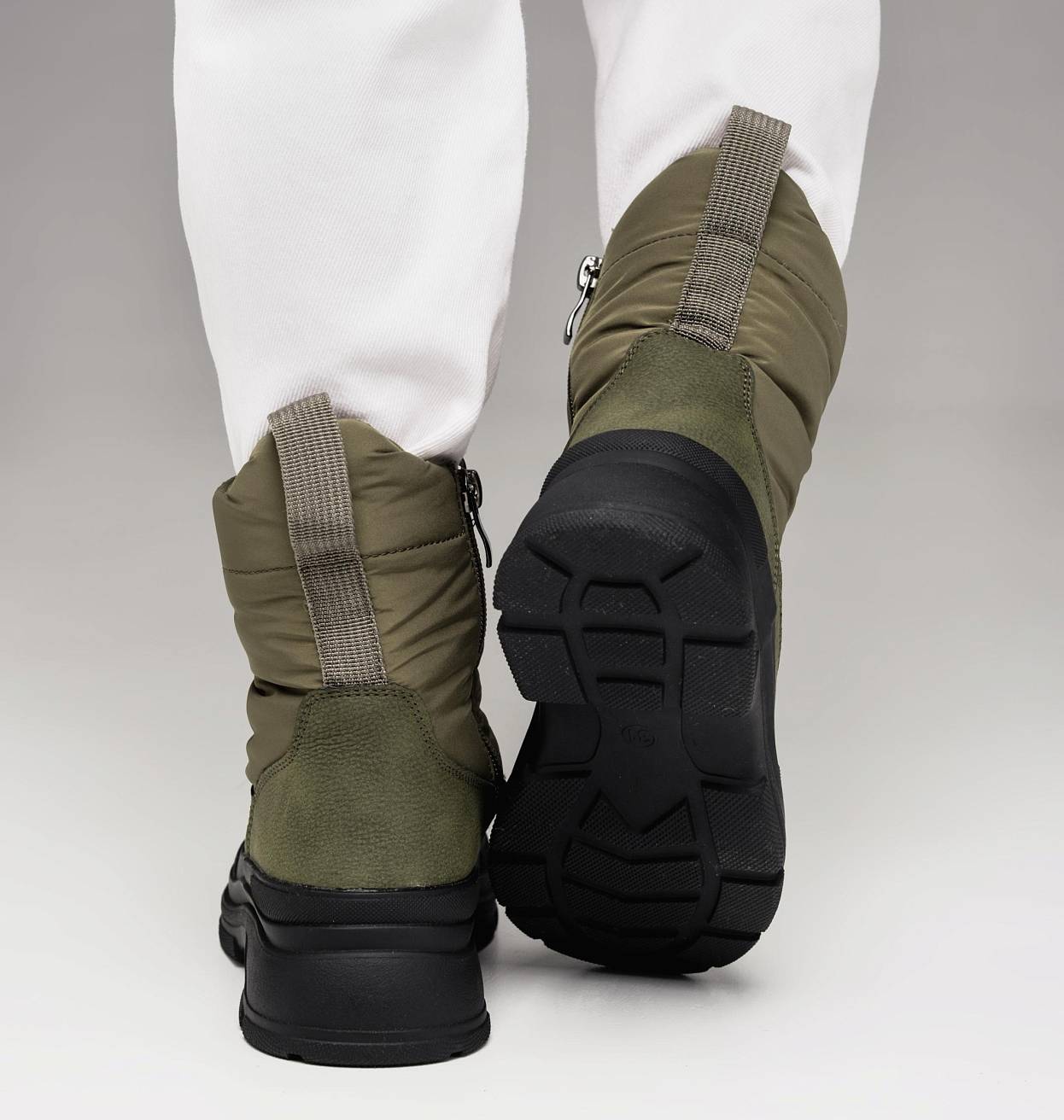 Nordman сапоги на молнии цвет хаки - фото 2
