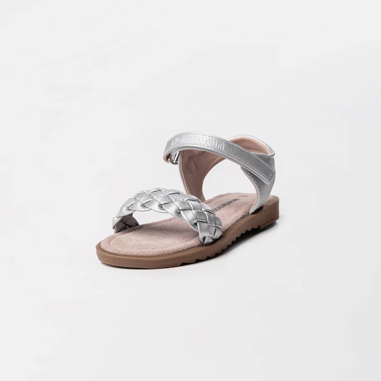 Босоножки детские летние серебристые - фото 4