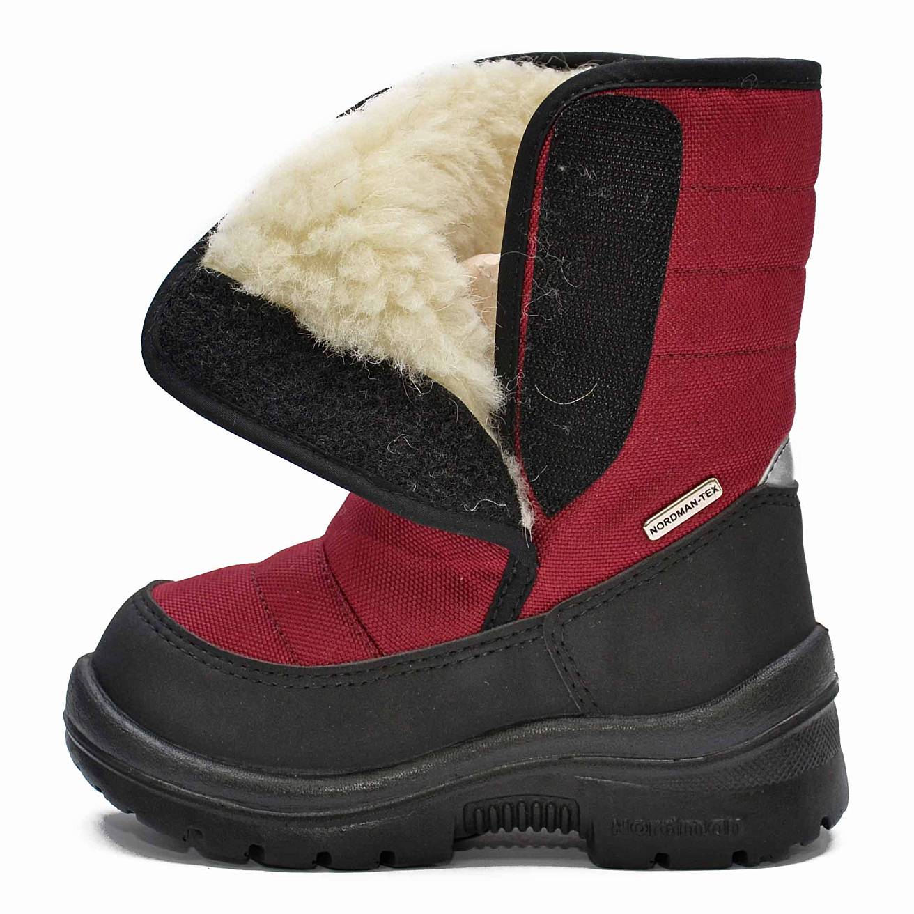 Зимние детские сапоги Nordman Next бордовые - фото 6