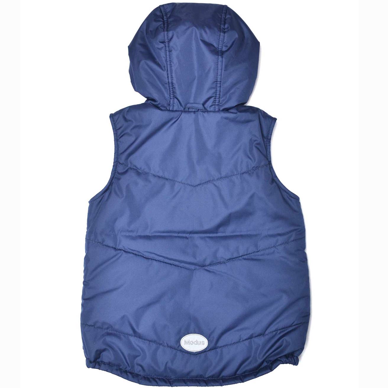 Жилетка с капюшоном темно-синяя - фото 2