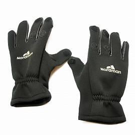 Фото Перчатки неопреновые Nordman для рыбалки и активного отдыха черные