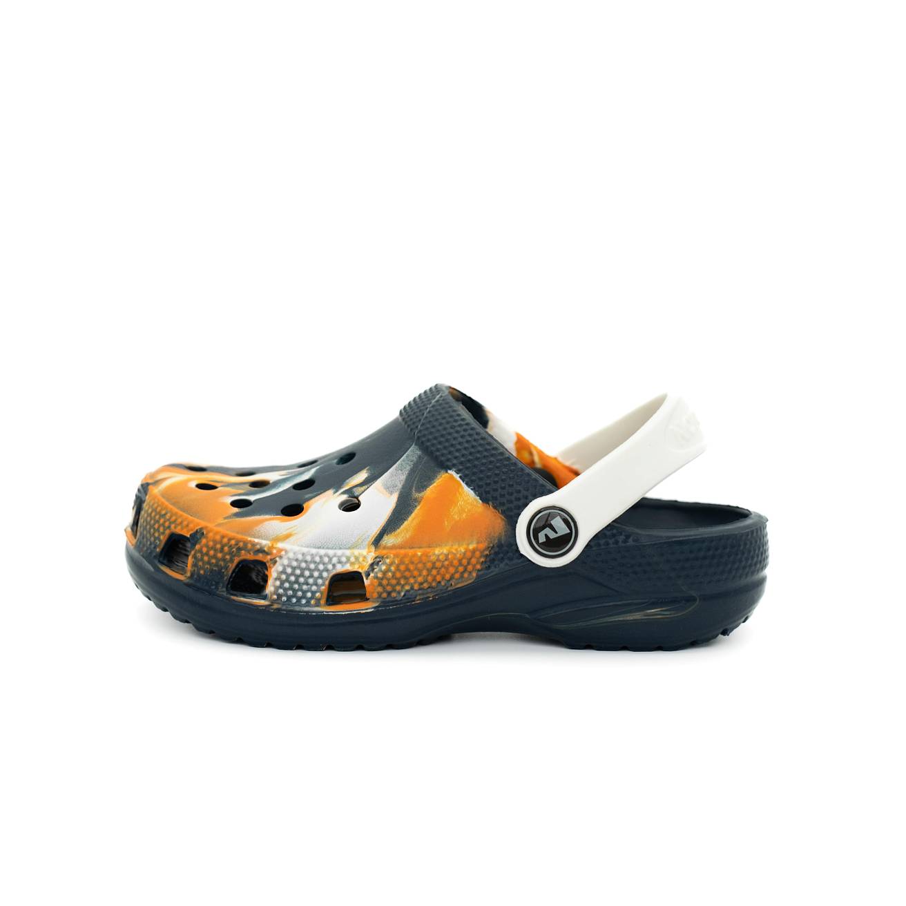 Сабо из ЭВА Nordman Schlöps синие с модуляцией бело-оранжевой - фото 7
