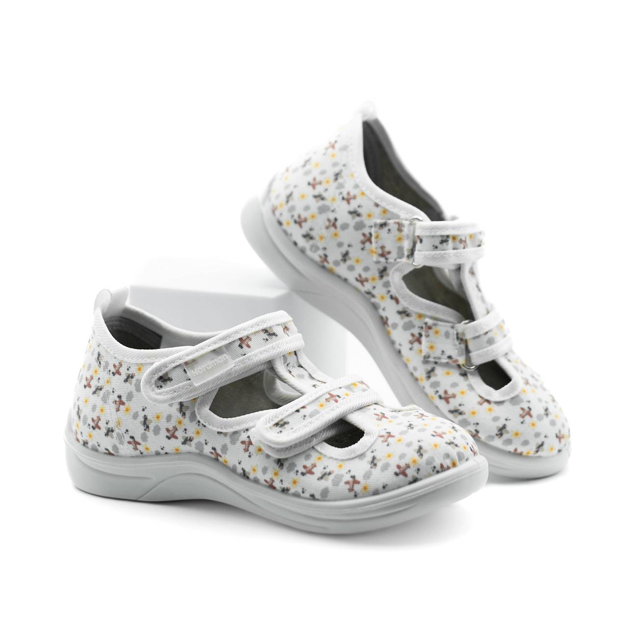 Тапочки детские Nordman Stars белые - фото 1