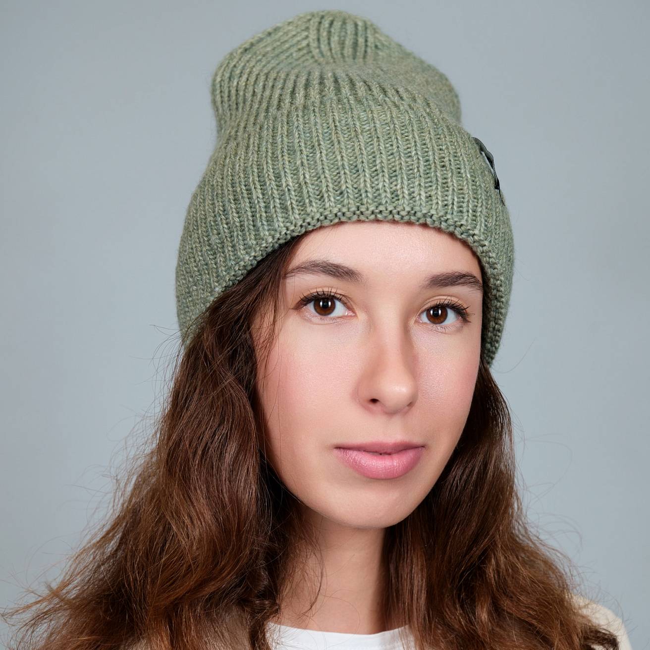 Шапка вязаная Nordman цвет темный хаки - фото 3