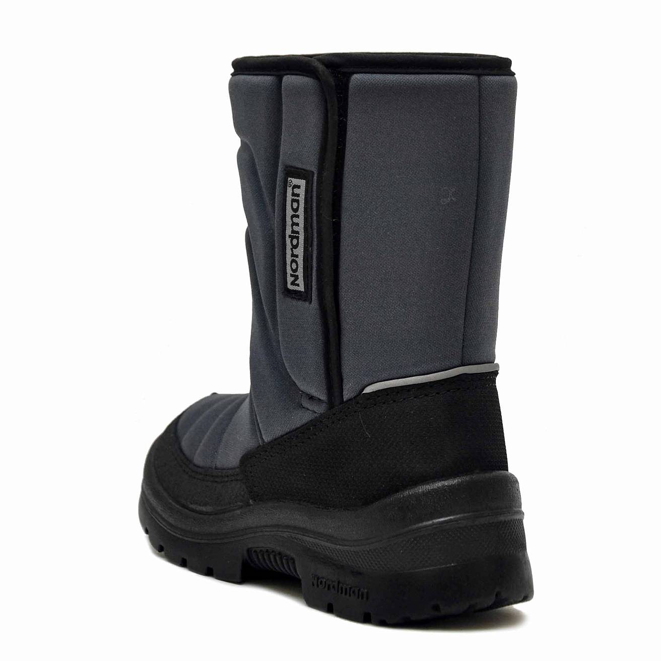 Зимние детские сапоги Nordman Lumi на липучке серые - фото 4