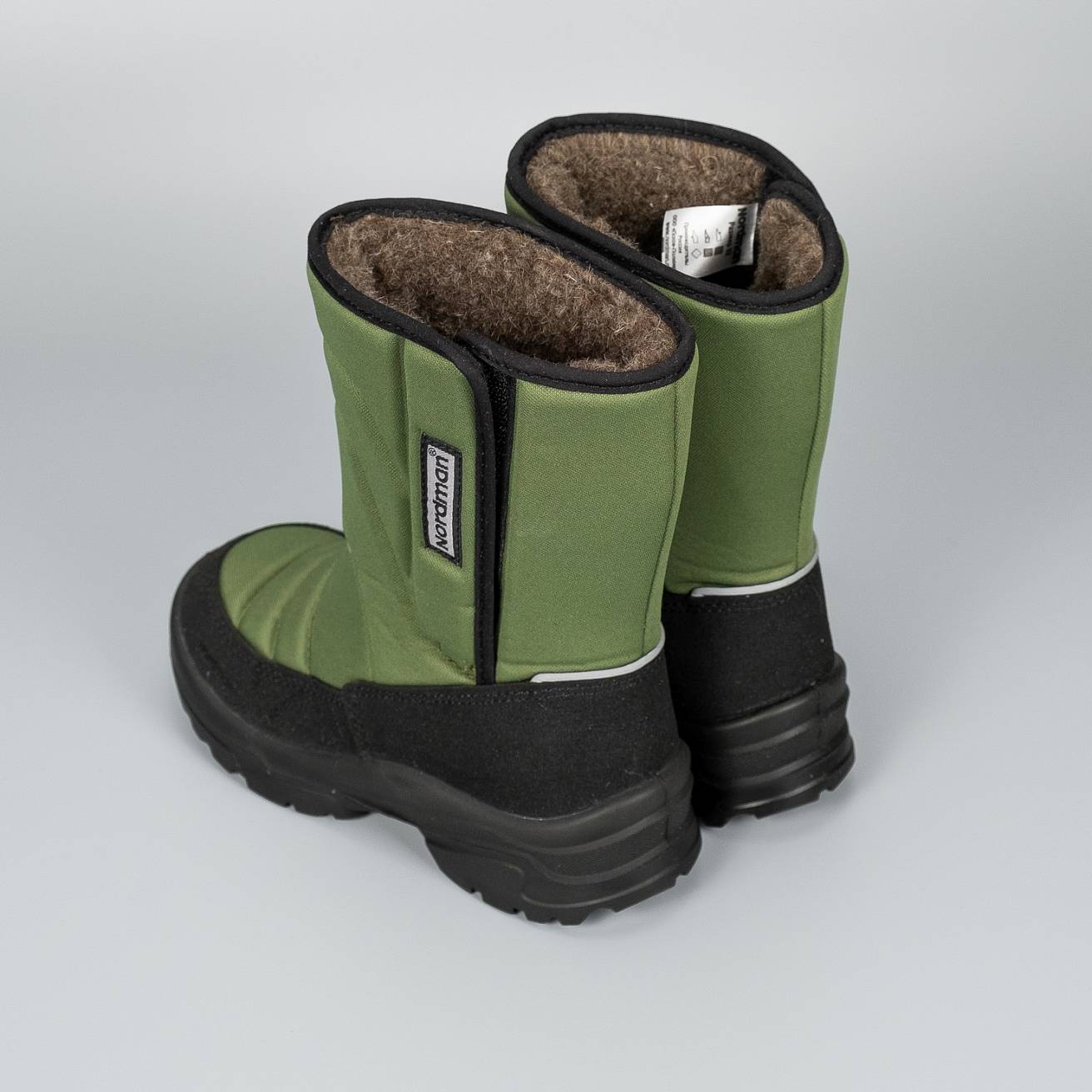 Зимние детские сапоги Nordman Lumi  на липучке Хаки - фото 6