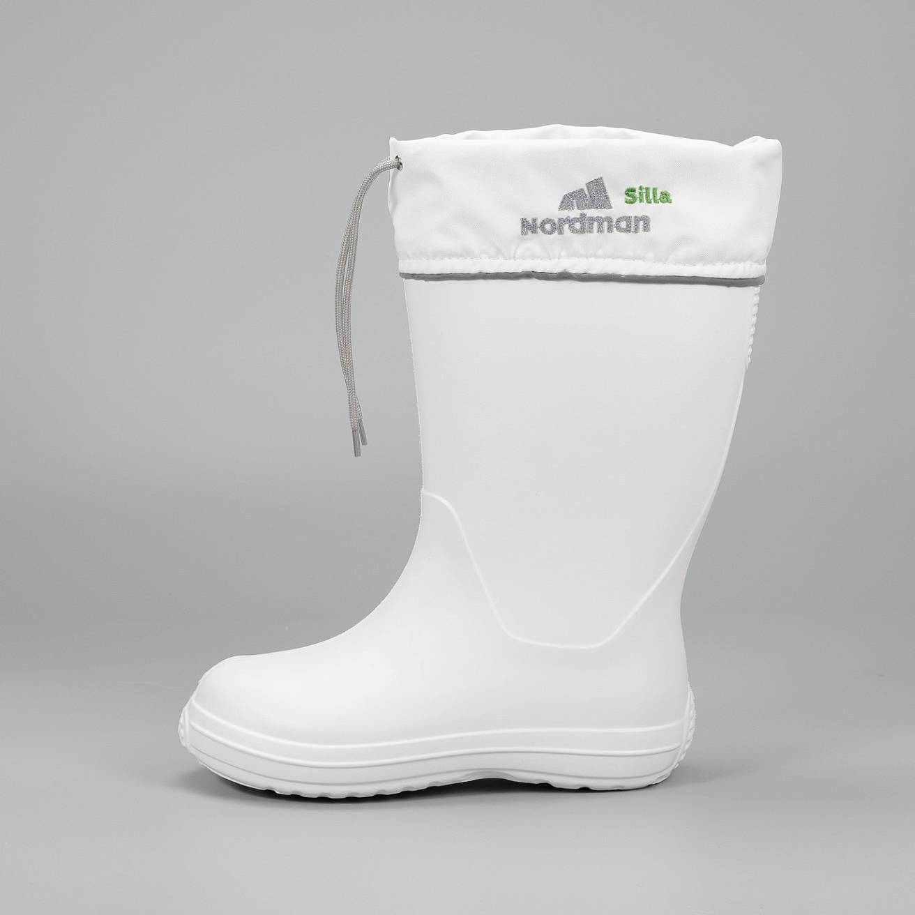 Женские сапоги Nordman Silla с мехом и манжетами  белые - фото 4